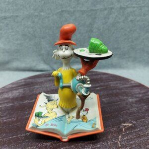 Dr. Seuss Cat In The Hat Figurine With Green Eggs & Ham Statue